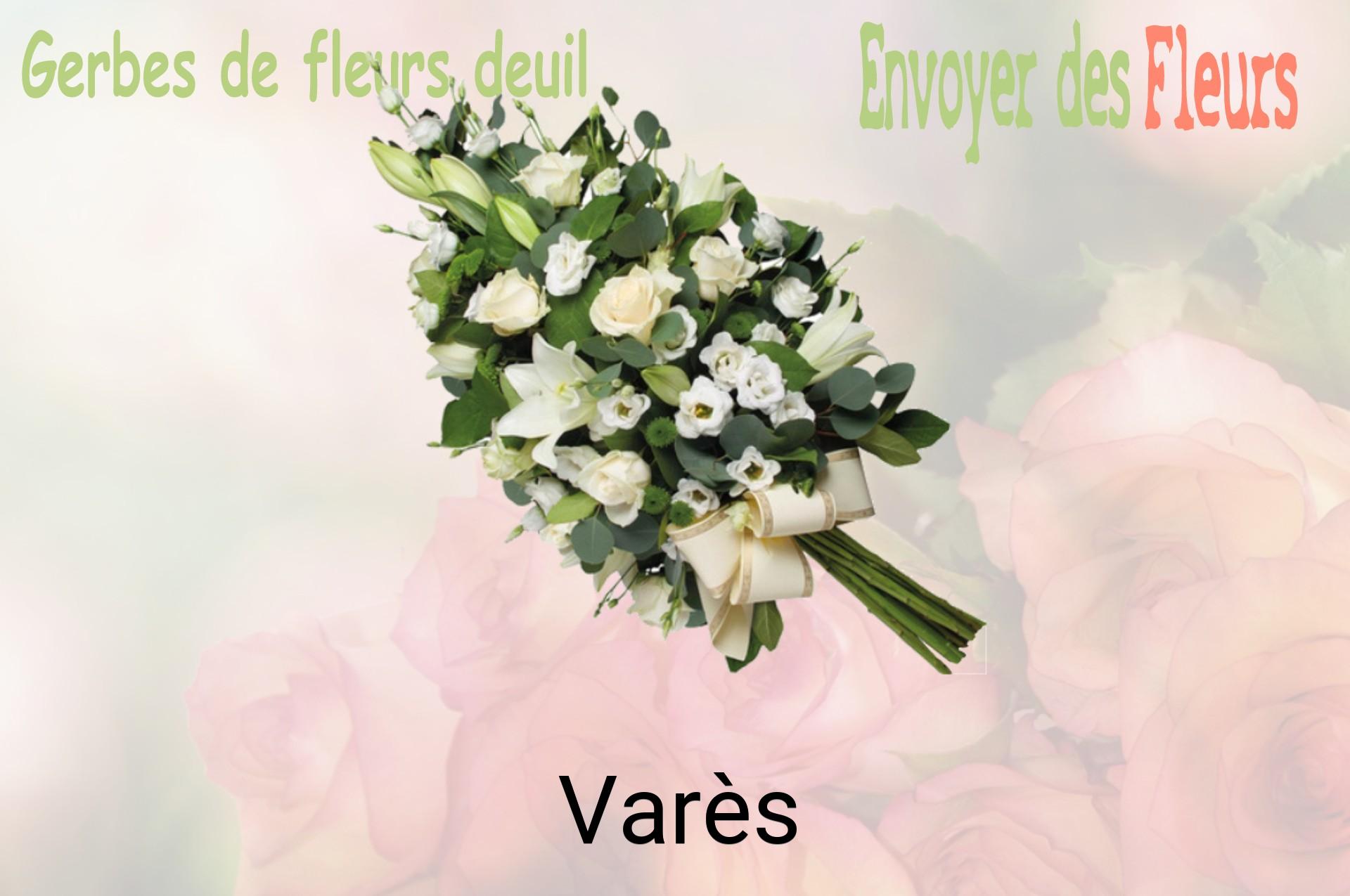 Gerbe de fleurs de deuil livrée à Varès